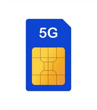5G SIM Card Illustrazione stock