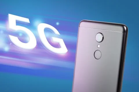 5G smartphone concept Stock Photos