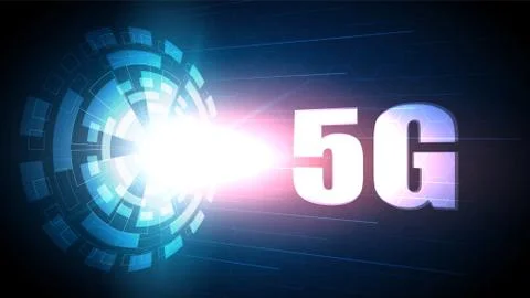 5G speed circuit technology background Stock Illustration