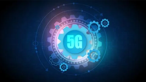 5G speed circuit technology background Stock Illustration