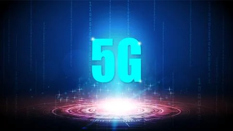5G speed circuit technology background Stock Illustration