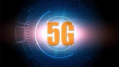 5G speed circuit technology background Stock Illustration