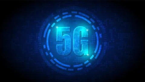 5G speed circuit technology background Stock Illustration