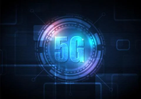 5G speed circuit technology background Stock Illustration