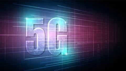 5G speed circuit technology background Stock Illustration