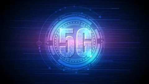 5G speed circuit technology background 스톡 일러스트
