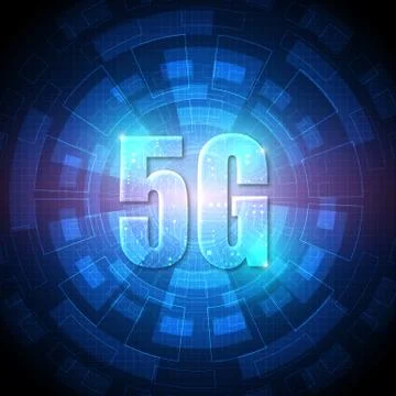5G speed circuit technology background Stock Illustration