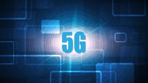 5G speed circuit technology background Stock Illustration