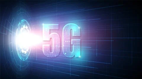 5G speed circuit technology background Stock Illustration