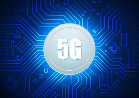 5G speed circuit technology background Stock Illustration
