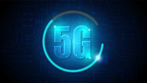 5G speed circuit technology background Stock Illustration
