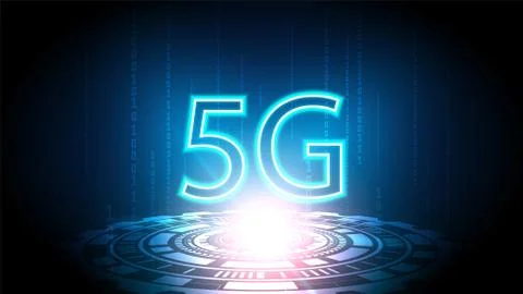 5G speed circuit technology background Stock Illustration
