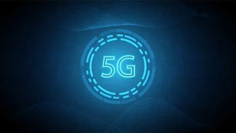 5G speed circuit technology background Stock Illustration