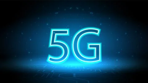 5G speed circuit technology background Stock Illustration