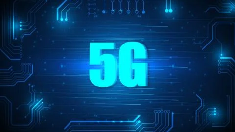 5G speed circuit technology background Stock Illustration