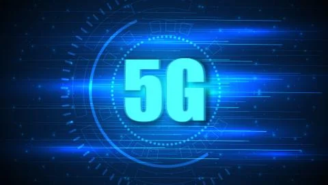 5G speed circuit technology background Stock Illustration