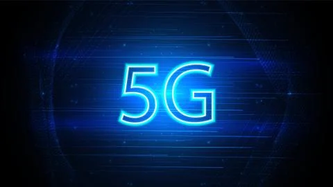 5G speed circuit technology background Stock Illustration
