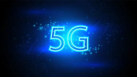 5G speed circuit technology background Stock Illustration