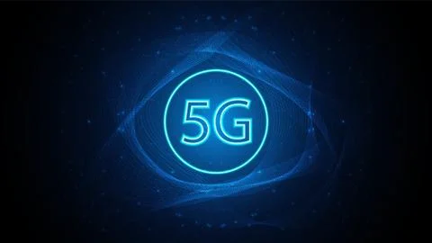 5G speed circuit technology background Stock Illustration