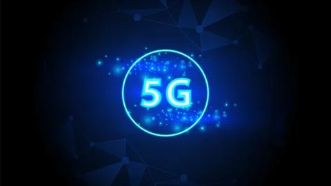 5G speed circuit technology background Stock Illustration