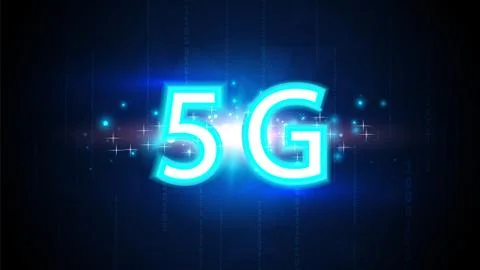 5G speed circuit technology background Stock Illustration
