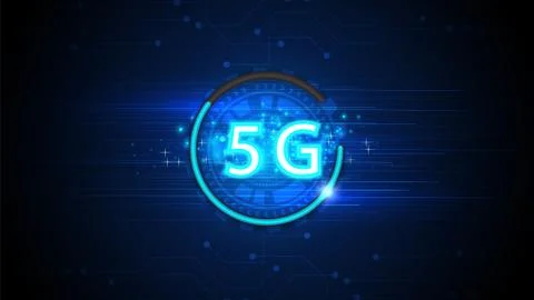 5G speed circuit technology background Stock Illustration