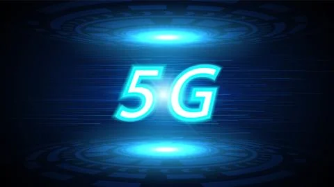 5G speed circuit technology background Stock Illustration