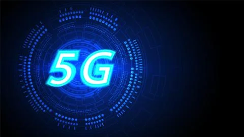 5G speed circuit technology background Stock Illustration