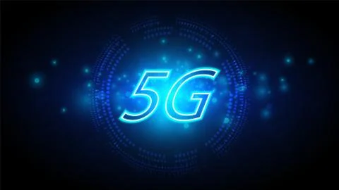 5G speed circuit technology background Stock Illustration