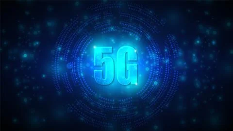 5G speed circuit technology background Stock Illustration