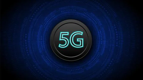 5G speed circuit technology background Stock Illustration