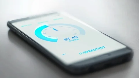5G Speed Test, Camera closeup, zoom out V01 4K Stock Footage 113648491