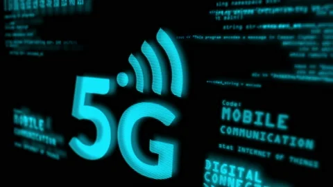 5G symbol on datacenter servers Stock Footage 125605533