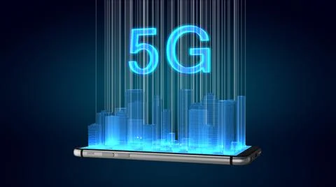 5G technology and communication concept Stockillustratie