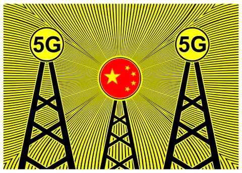 5G technology from China Stock Illustration