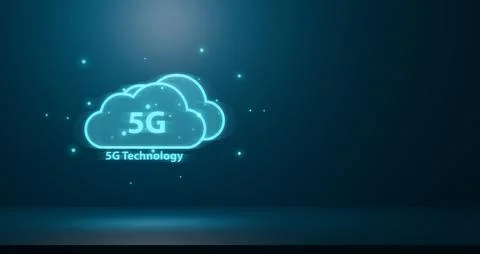 5G technology cloud computing and digital network concept 스톡 일러스트