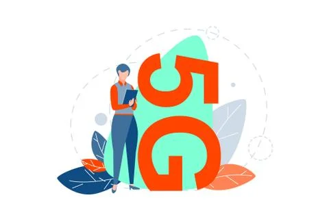 5g technology concept Illustrazione stock