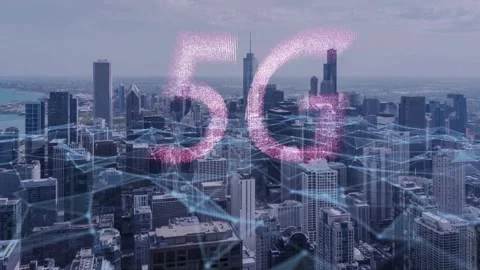 5G Technology Concept, Innovation wireless Technology digital marketing Stock Footage 267225410