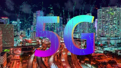 5G technology concept of Smart city Stock Footage 113199358
