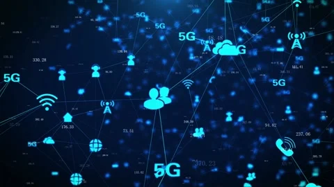5g technology IOT network connection technology background Stock Footage 150624676