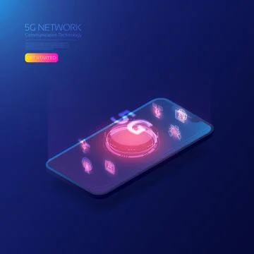 5G technology isometric Stock Illustration