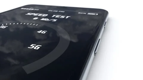 5g telecom network sim card and internet connection speed test Stock Footage 153486052