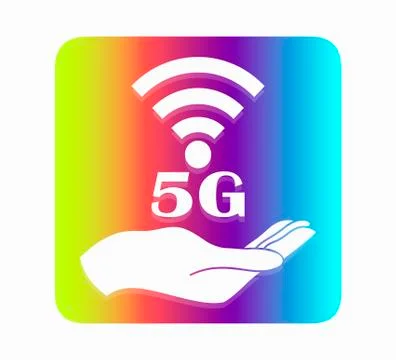 5G Vector Icon. 5th Generation Wireless Internet Network Connection Informati Stock Illustration