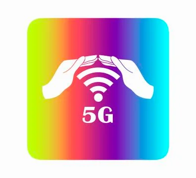 5G Vector Icon. 5th Generation Wireless Internet Network Connection Information Stock Illustration