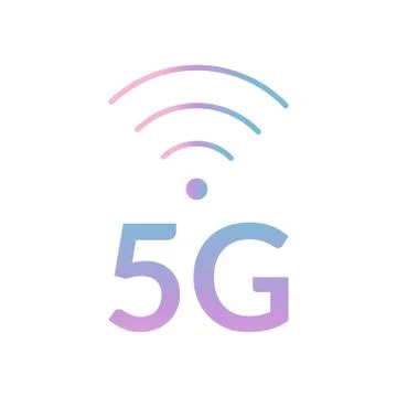5G vector icon isolated on white background Stock Illustration