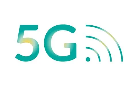 5G vector icon isolated on white Stock Illustration
