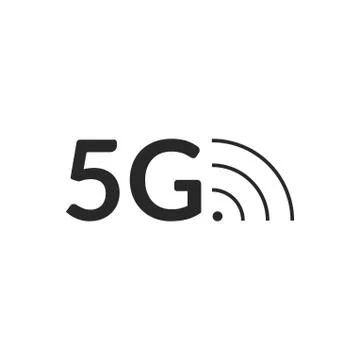 5G vector icon. Wireless 5th generation internet network sign Stock Illustration
