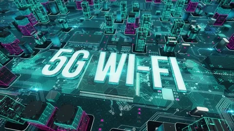 5G Wi-Fi with digital technology hitech concept Stock Footage 144256702