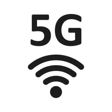 5G WIFI Icon Vector flat design style Stock Illustration