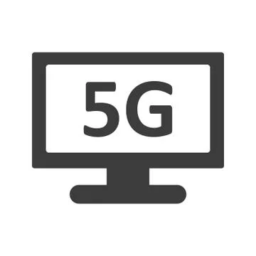 5G WIFI Icon Vector flat design style Stock Illustration